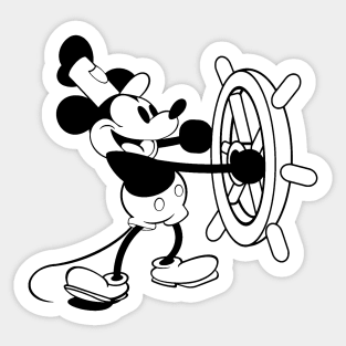 Steamboat Willie - Classic Cartoon Sticker